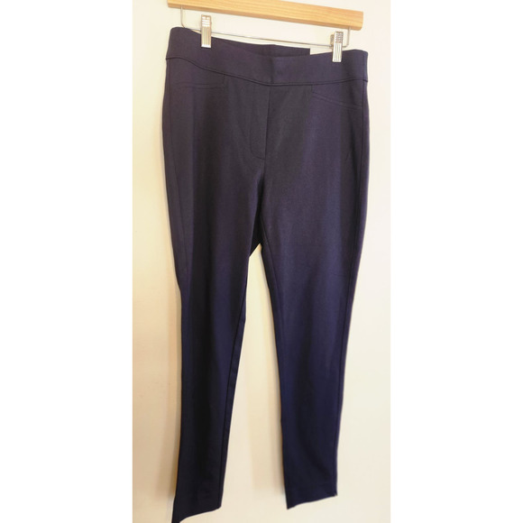 NEW Chico's Tailored Pointe Leggings Navy Blue Women's 8/ 1R - Picture 4 of 8